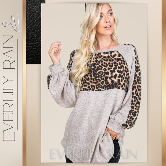 LAST ONE! Brushed Soft Leopard Print Top - Picture 7 of 14